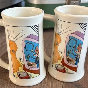 Colorful Ceramic Mug with Artistic Design